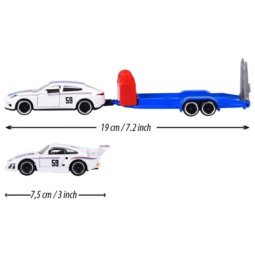 Majorette Trailer Race Set - Porsche Panamera Turbo + 935 K3 Dickie Toys