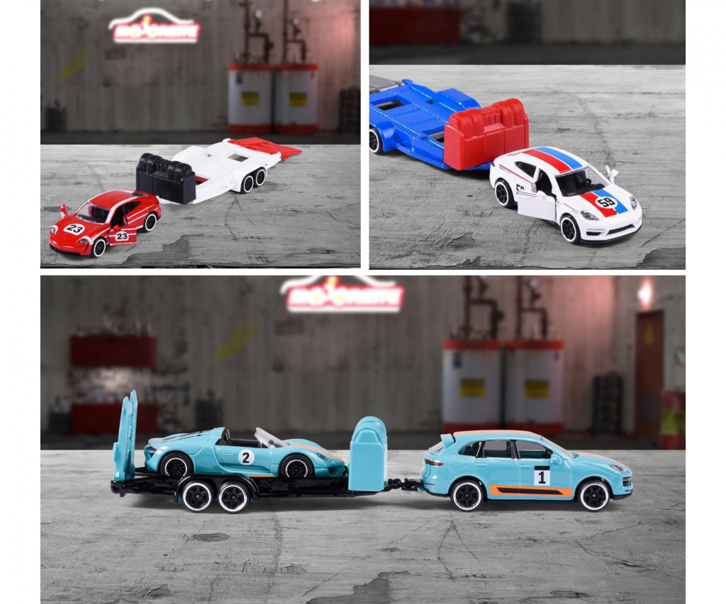 Majorette Trailer Race Set - Porsche Panamera Turbo + 935 K3 Dickie Toys