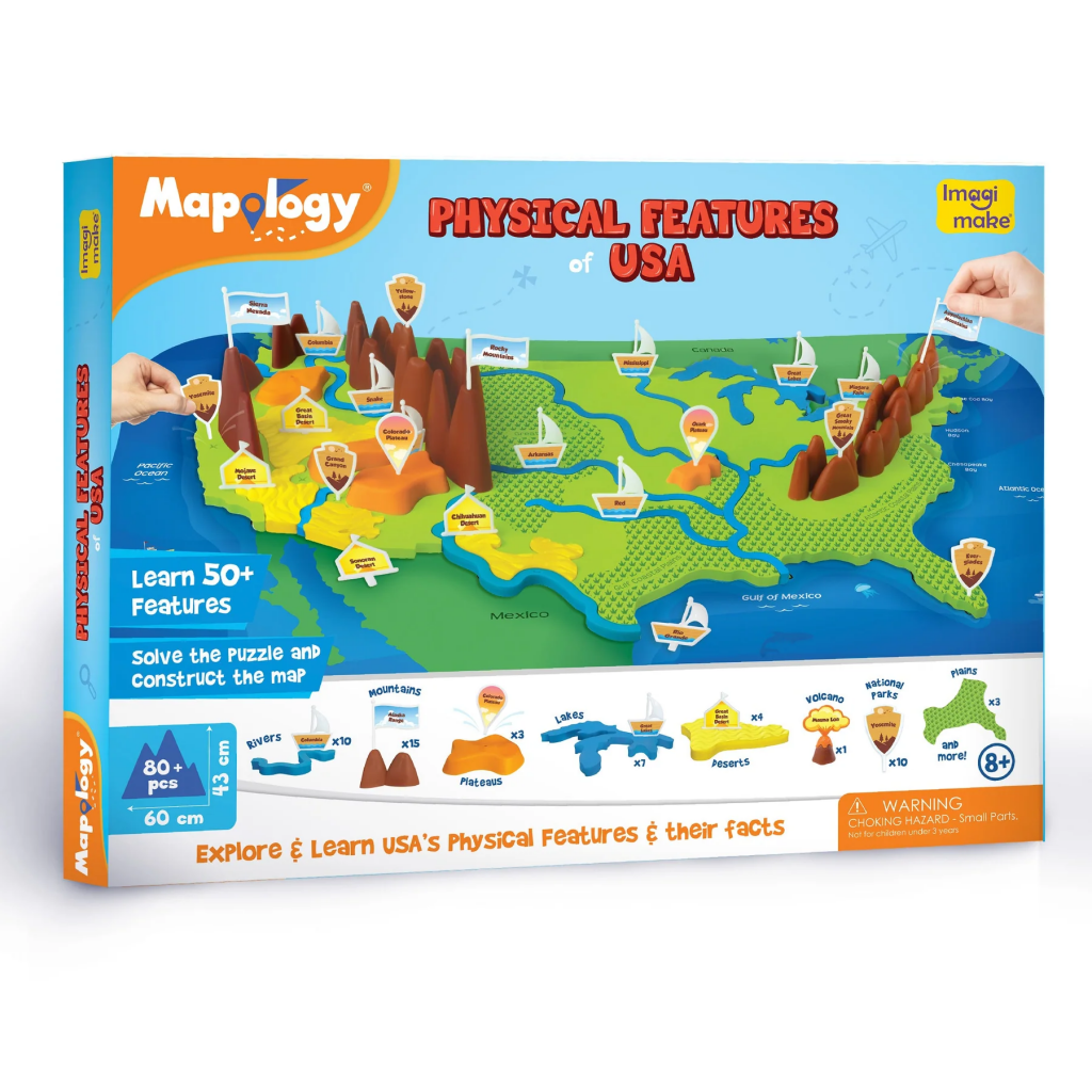 Mapology Physical Map - USA Puzzle - Mapology
