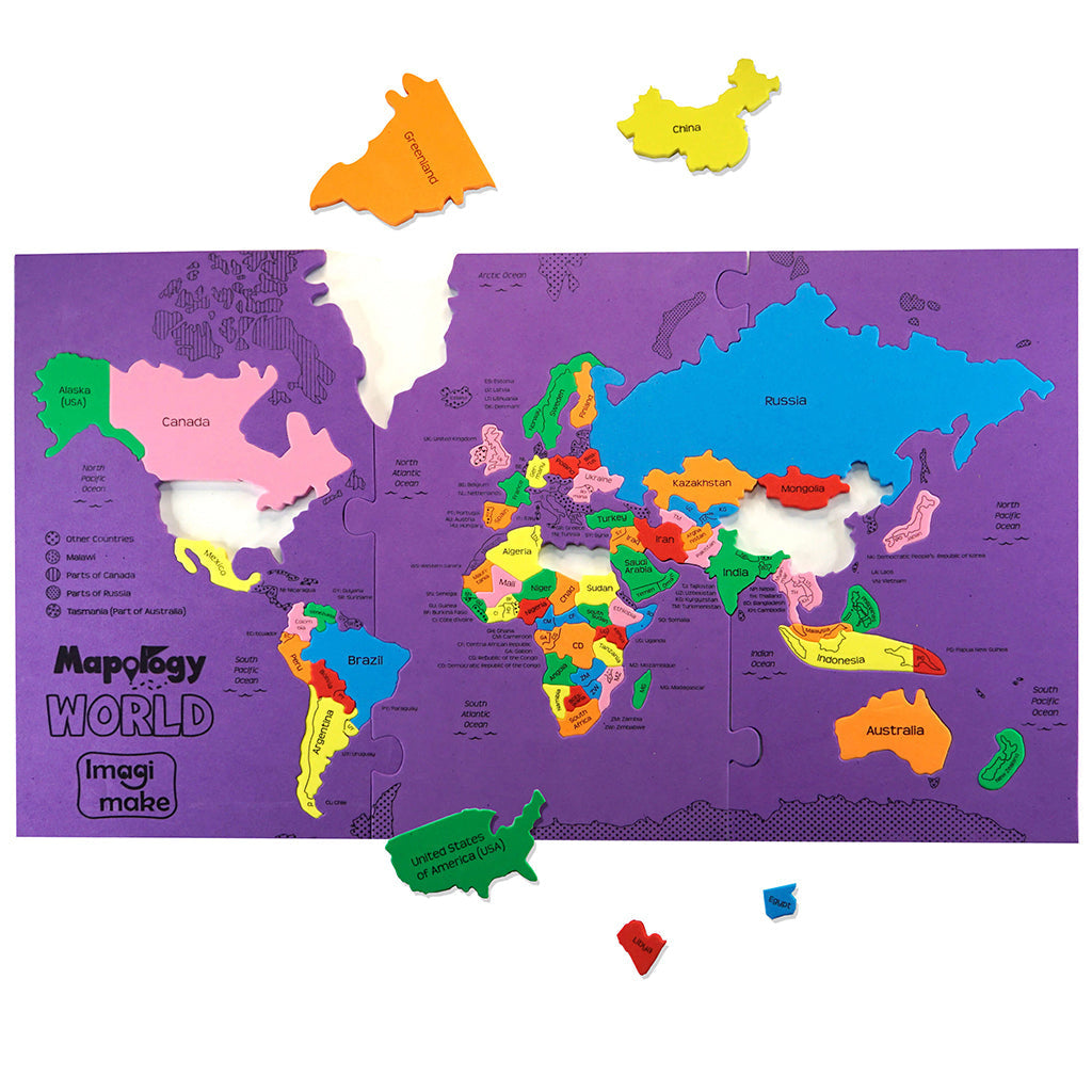 Mapology: World Jigsaw Puzzle - Mapology