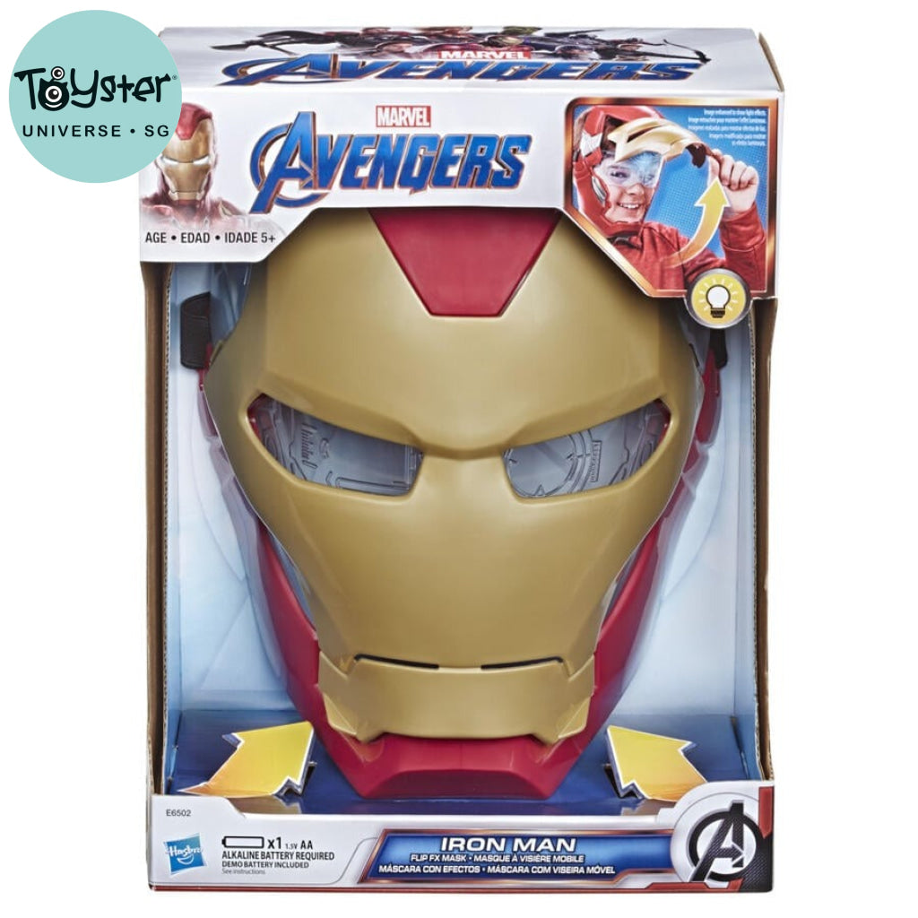Marvel Avengers Iron Man Flip FX Mask with Flip-Activated Light Effects - Marvel