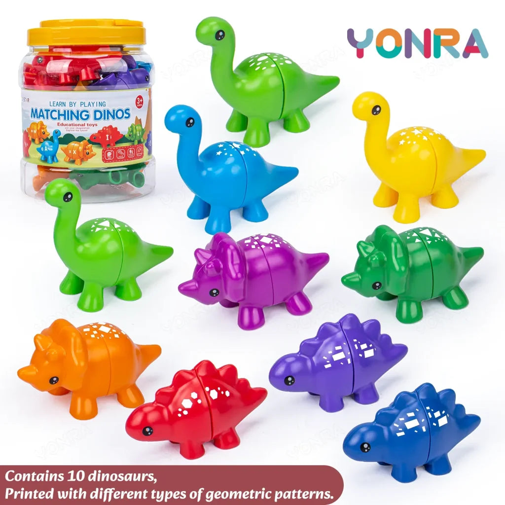 Matching Dinosaur Toy With storage bucket - Graphic Style