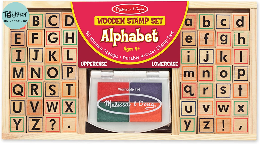Melissa & Doug Wooden Alphabet Stamp Set