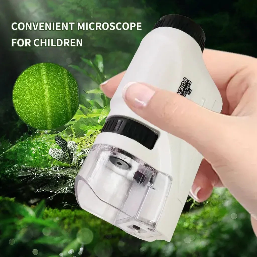 Mini Pocket Microscope Kit 60 To120X With Led Light