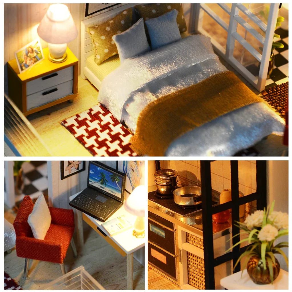 Miniature Diy Doll House With Furniture 2