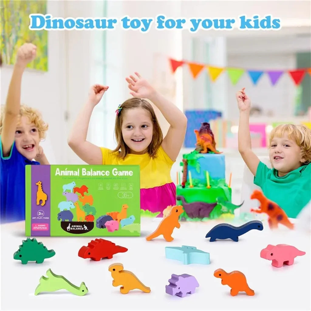 Montessori Wooden Animal Balance Blocks Toys