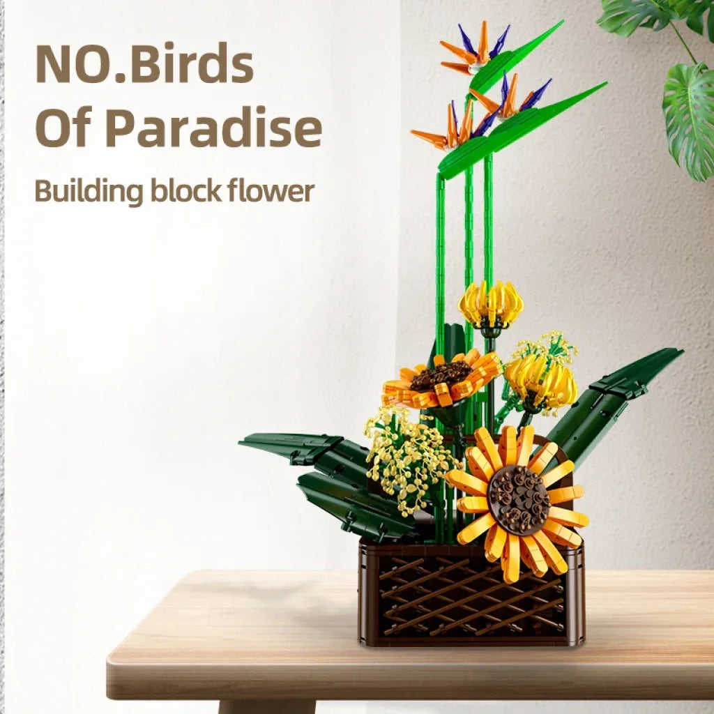 Mould King 10024 Flowers Bouquet Building Blocks Decoration Orchid Potted Plant