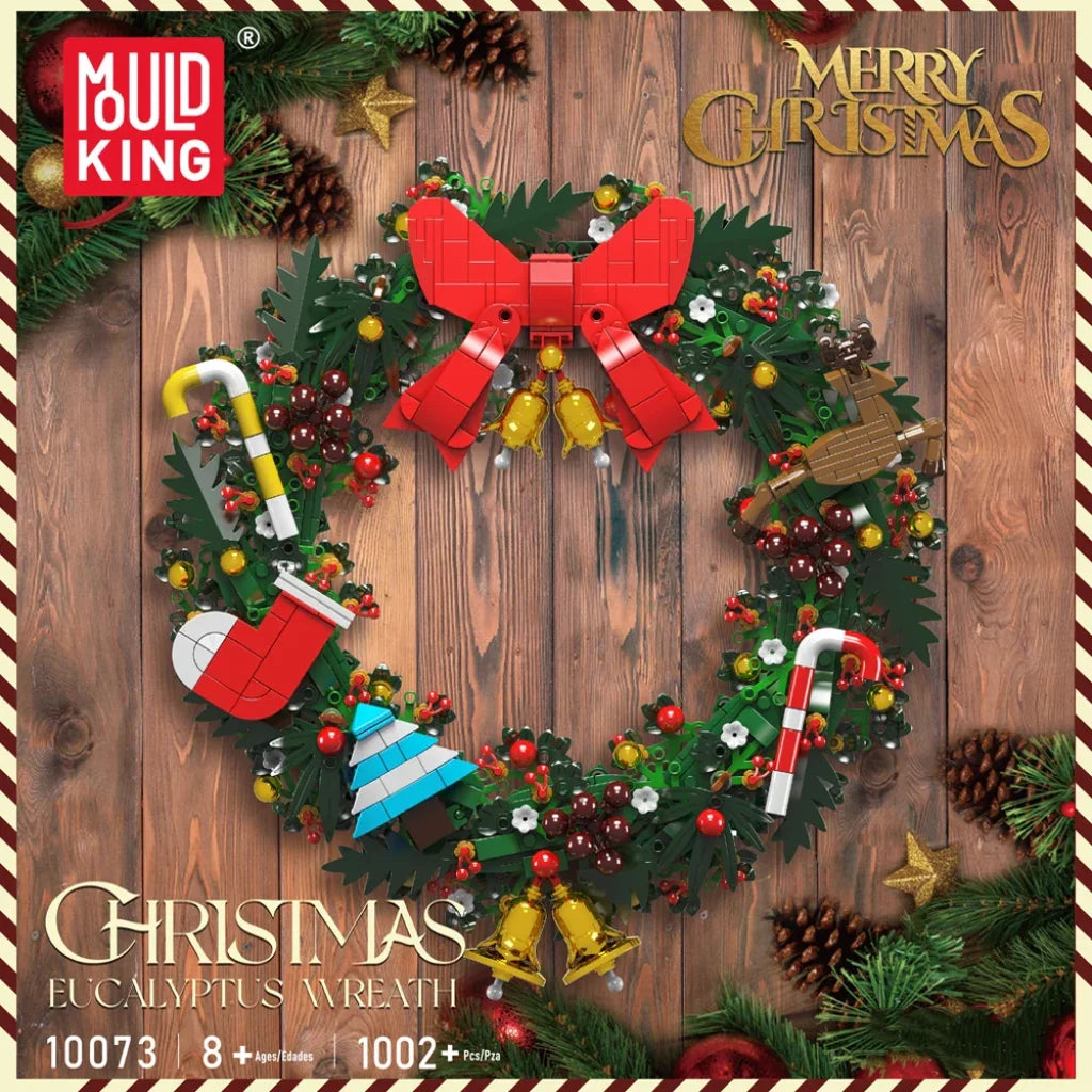 Mould King 10073 10074 Christmas Eucalyptus Wreath And Dried Flower Mould King
