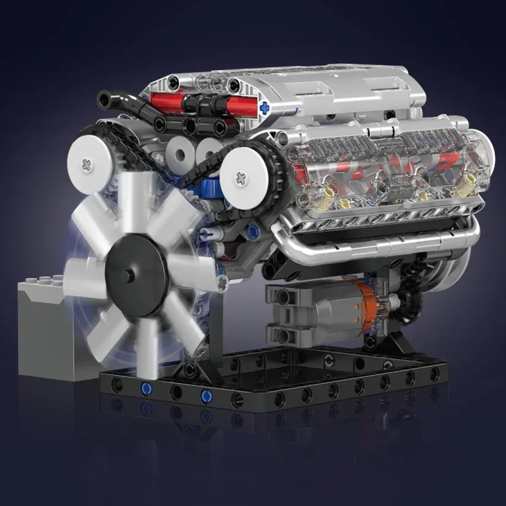 Mould King 10088 Motorized V8 Engine Model Mould King