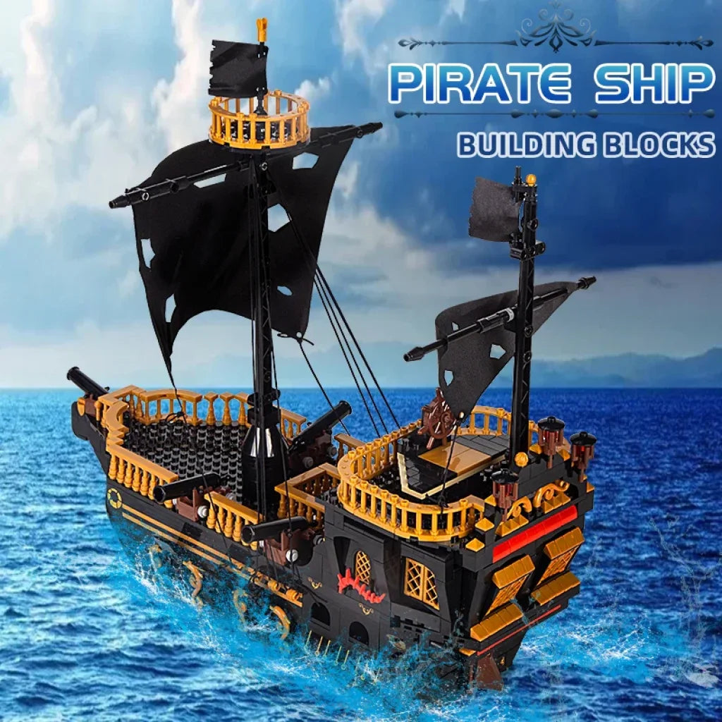 Mould King 13083 Gull Pirates Ship Building Blocks Boat