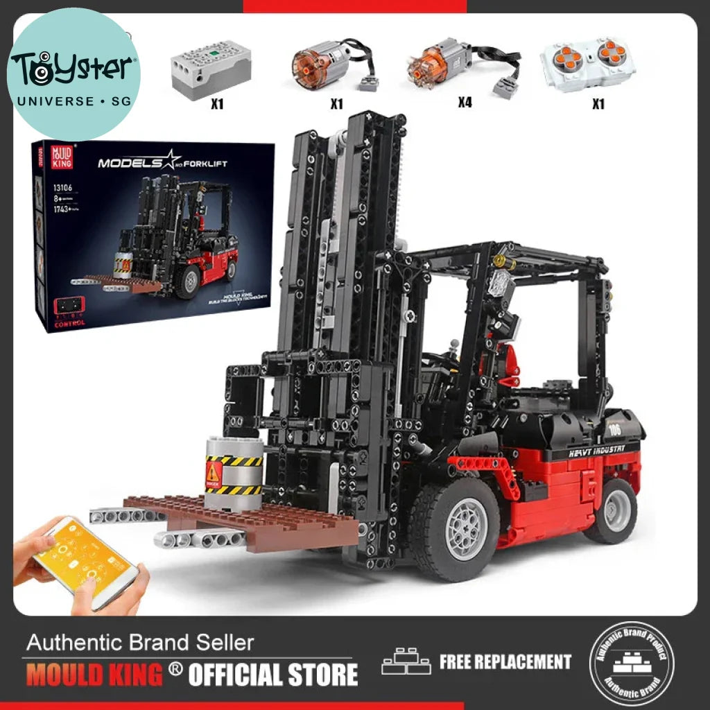 Mould King 13106 Rc Forklift Building Block Mould King