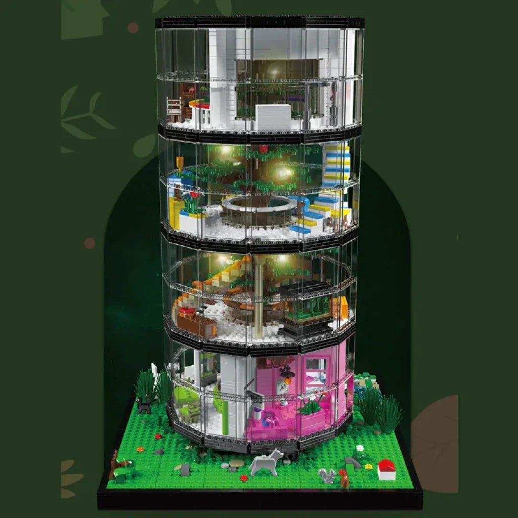 Mould King 16013 Streetview Building Block Forest Villa A Tree In The House Mould King