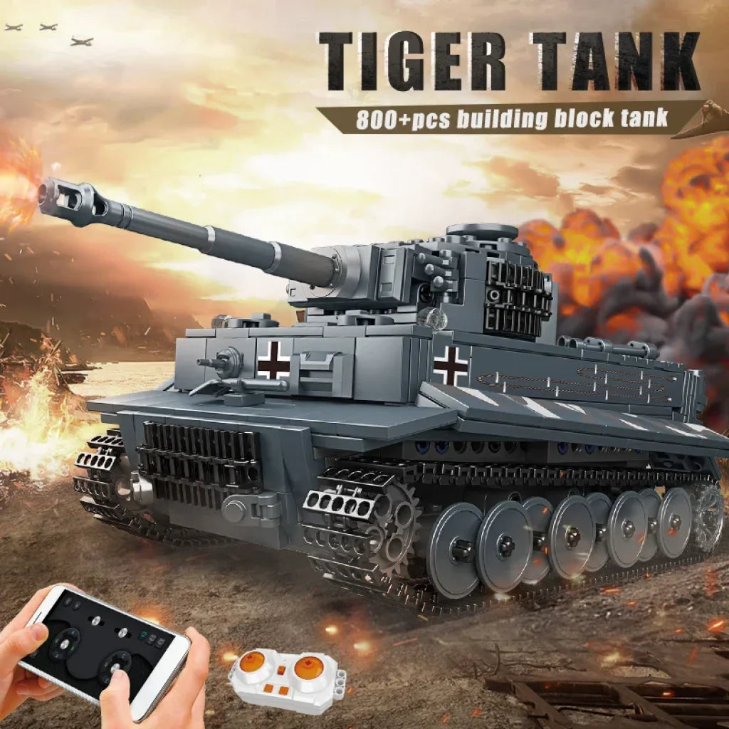 Mould King 20014 Remote Control Tank Building Blocks Military Battle