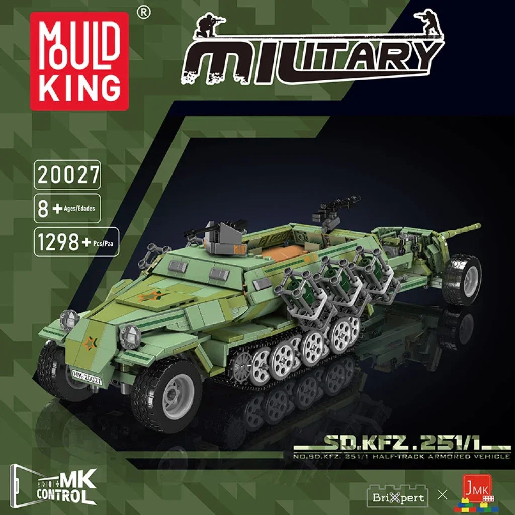 Mould King 20027 Military Tank Half Tracked Armored Vehicle Mould King