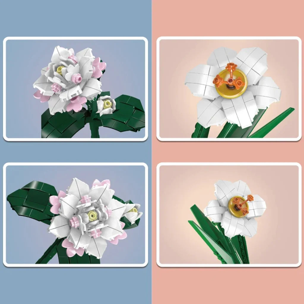Mould King 24001 Flower Bouquet Building Blocks Rose Orchid