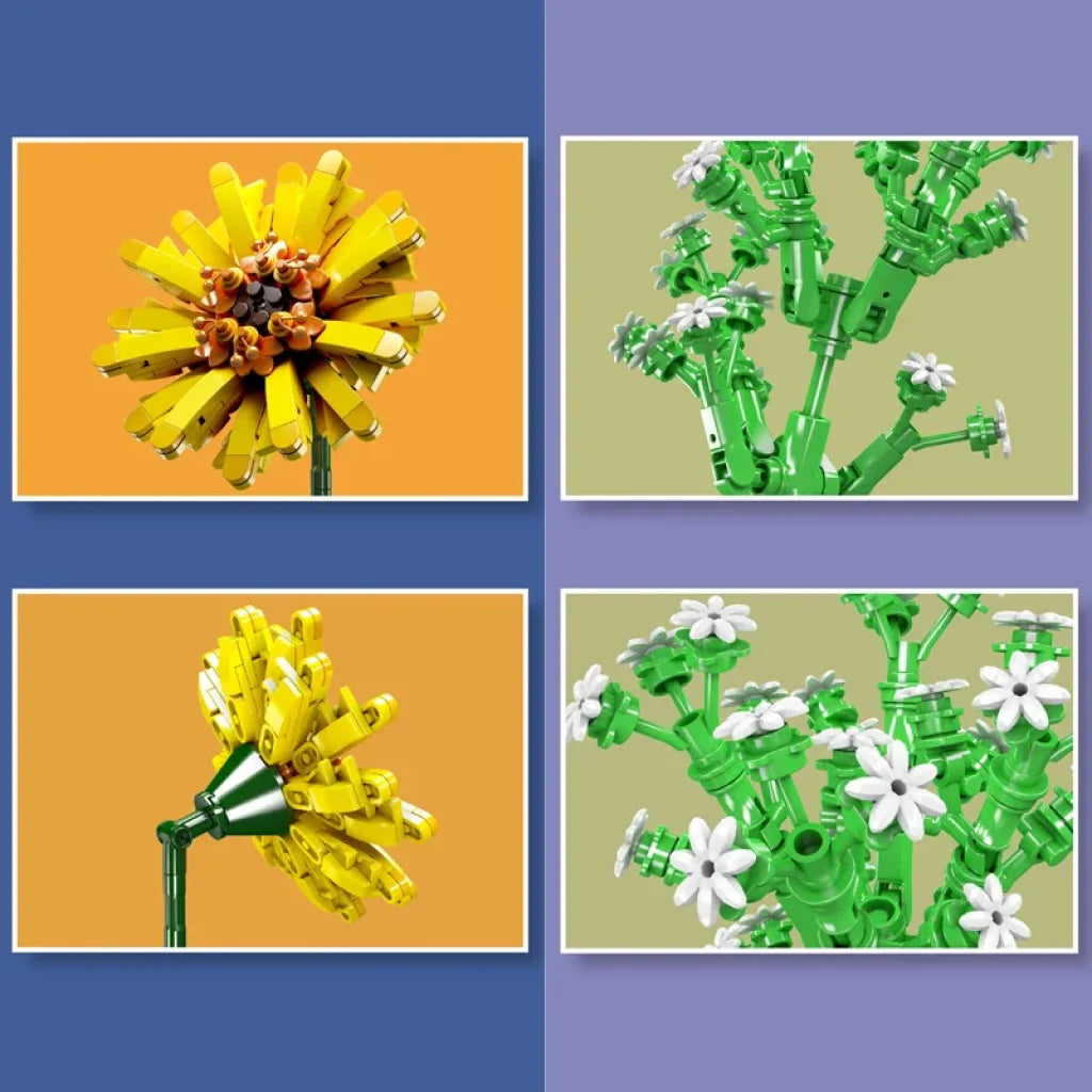 Mould King 24001 Flower Bouquet Building Blocks Rose Orchid