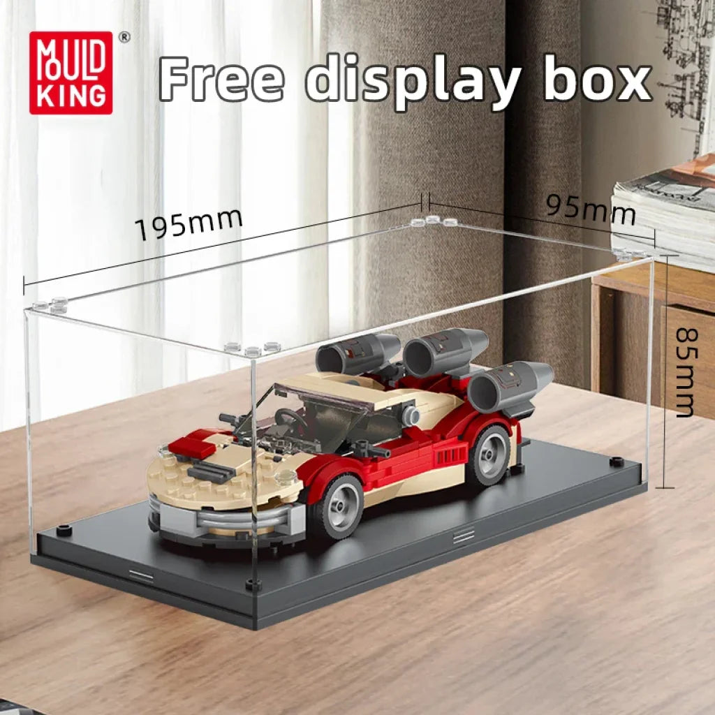 Mould King Racing Airship Car With Display Case Building Blocks