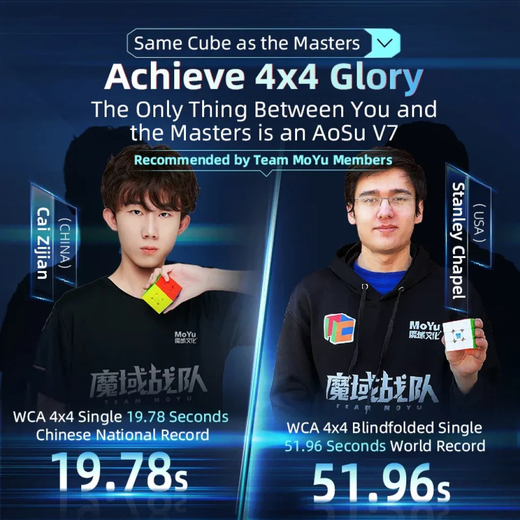MOYU AOSU V7 4X4 Single Track Magnetic Speed Cube
