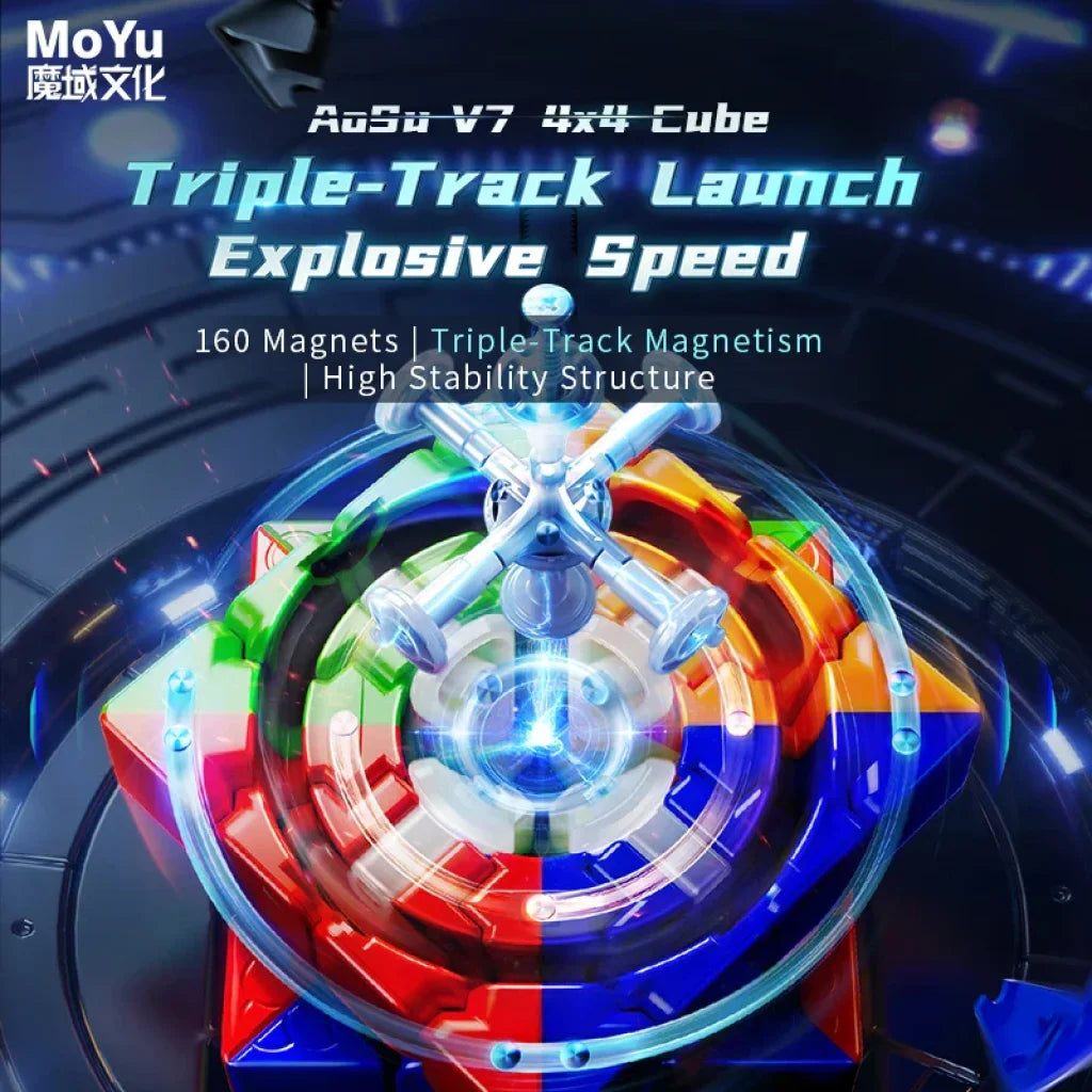 MOYU AOSU V7 4X4 Single Track Magnetic Speed Cube