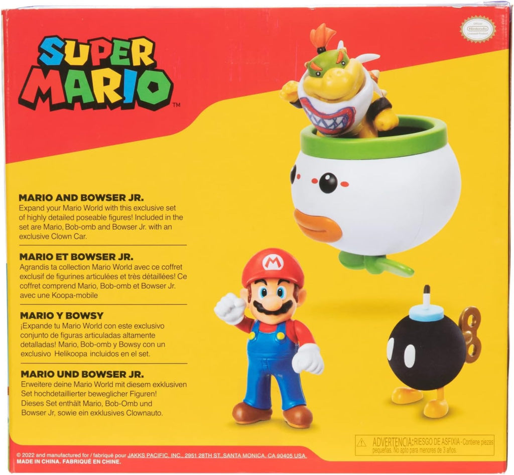 Nintendo Super Mario 2pk - Mario and Bowser Jr. Clown Car - Nintendo