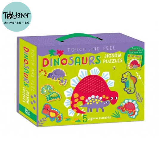 North Parade - Touch And Feel Puzzle Book Set Dinosaurs Touch And Feel