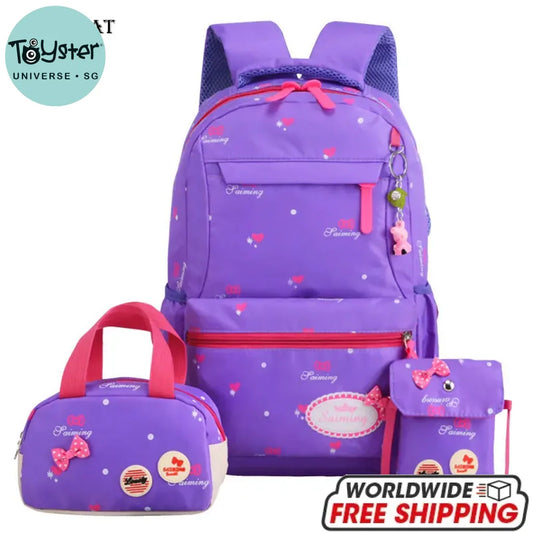 Orthopedic Backpack Satchel Kids Purple