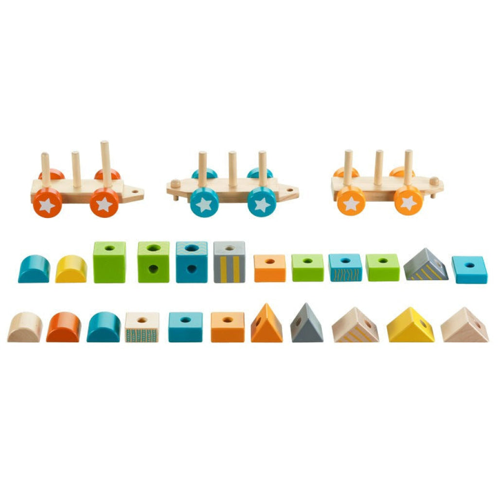 PHOOHI Wooden Stacking Train - PHOOHI