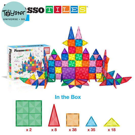 PicassoTiles Magnetic Tile Mini Diamond Set 101 Pieces - PICASSOTILES