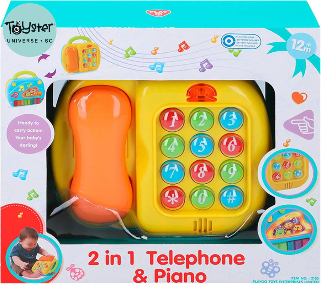 Playgo 2 In 1 Telephone & Piano - Playgo