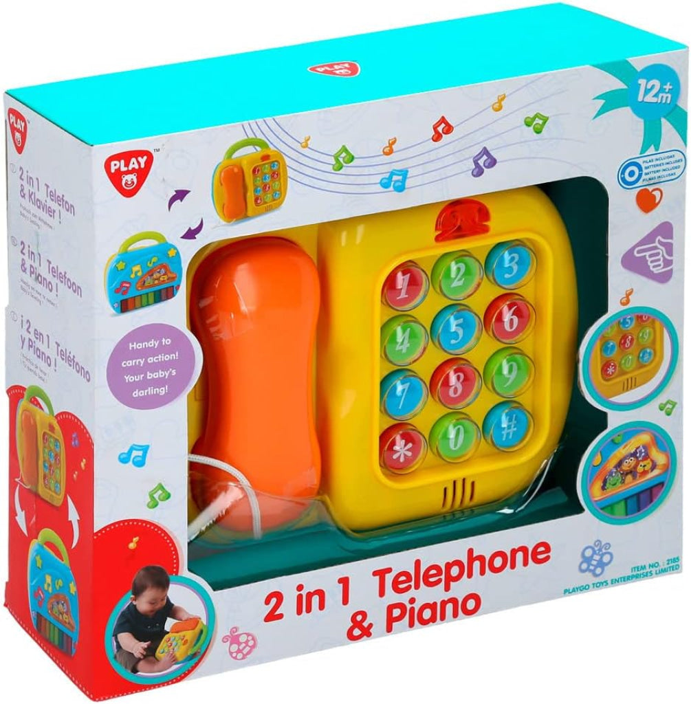 Playgo 2 In 1 Telephone & Piano - Playgo
