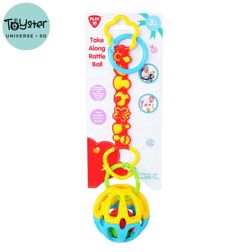 Playgo Take Along Rattle Ball (Assorted colours) - Playgo