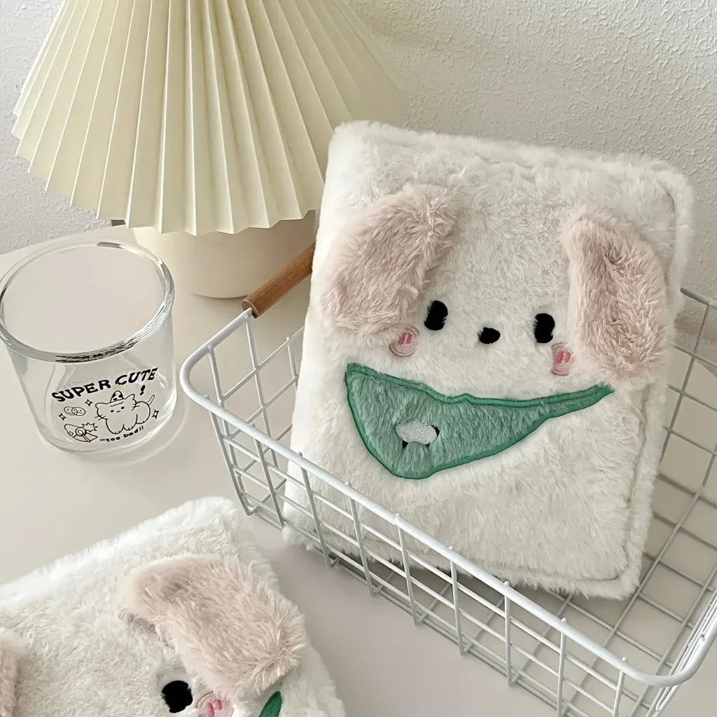 Plush Dog A6 Binder Photocard Holder With 10Pcs Inner Pages
