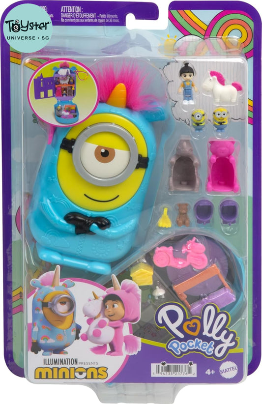 Polly Pocket Playset Minions Collectible Compact With 9 Accessories