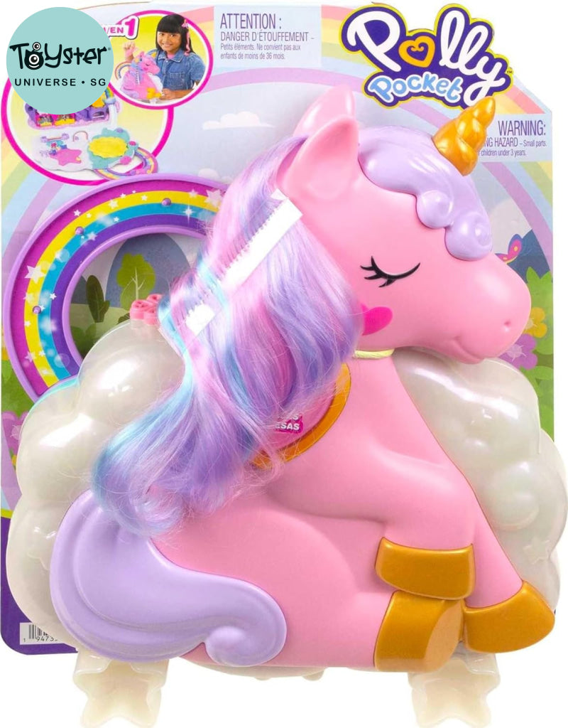 Polly Pocket Rainbow Unicorn Salon Styling Head
