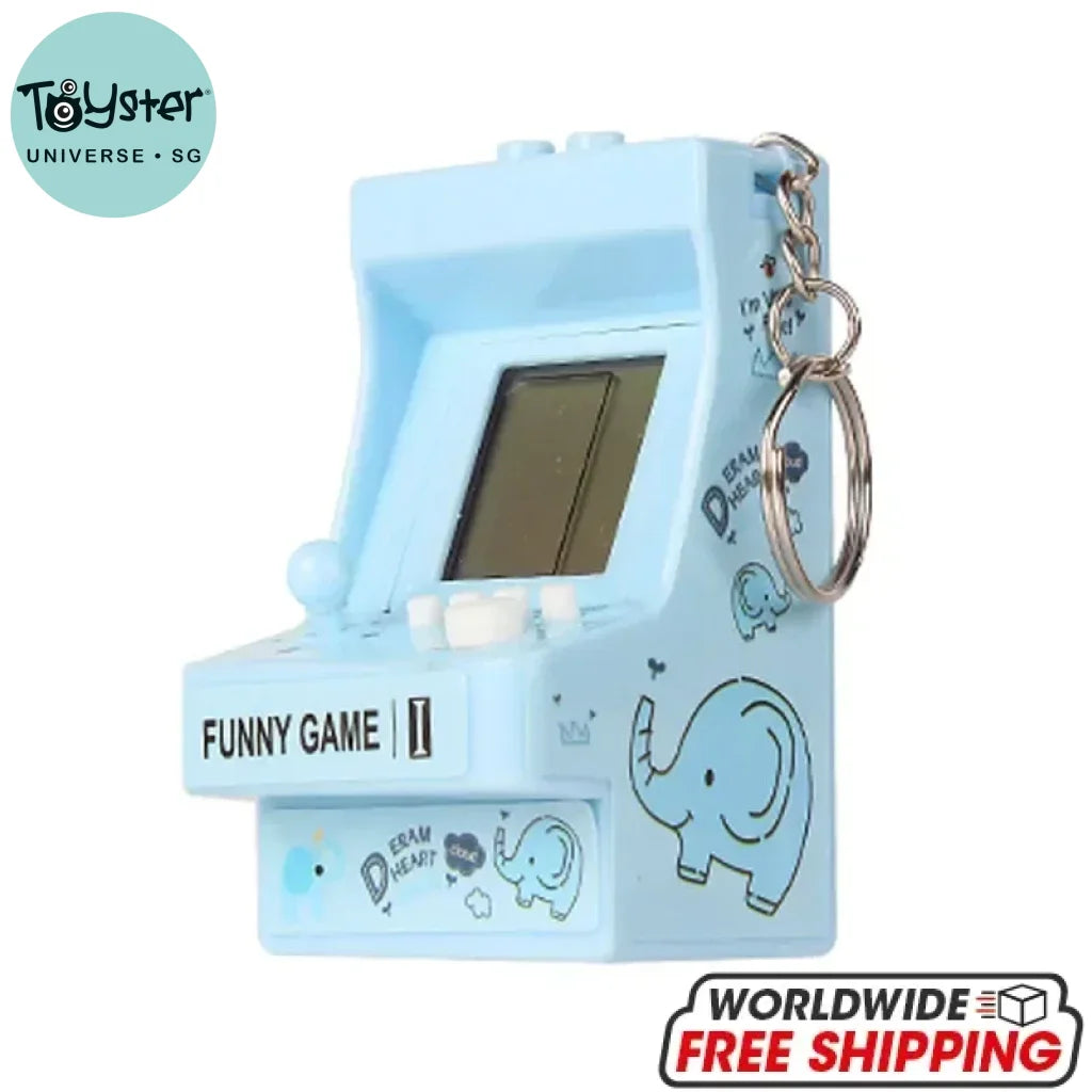 Portable Mini Game Console Key Chain - 980A-Blue / Standard