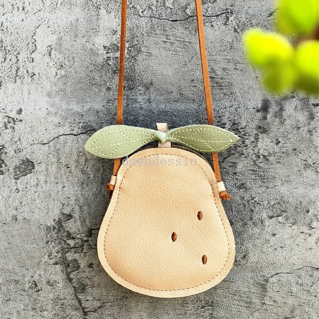Pu Leather Crossbody Bag Pumpkin Pear Ladybug