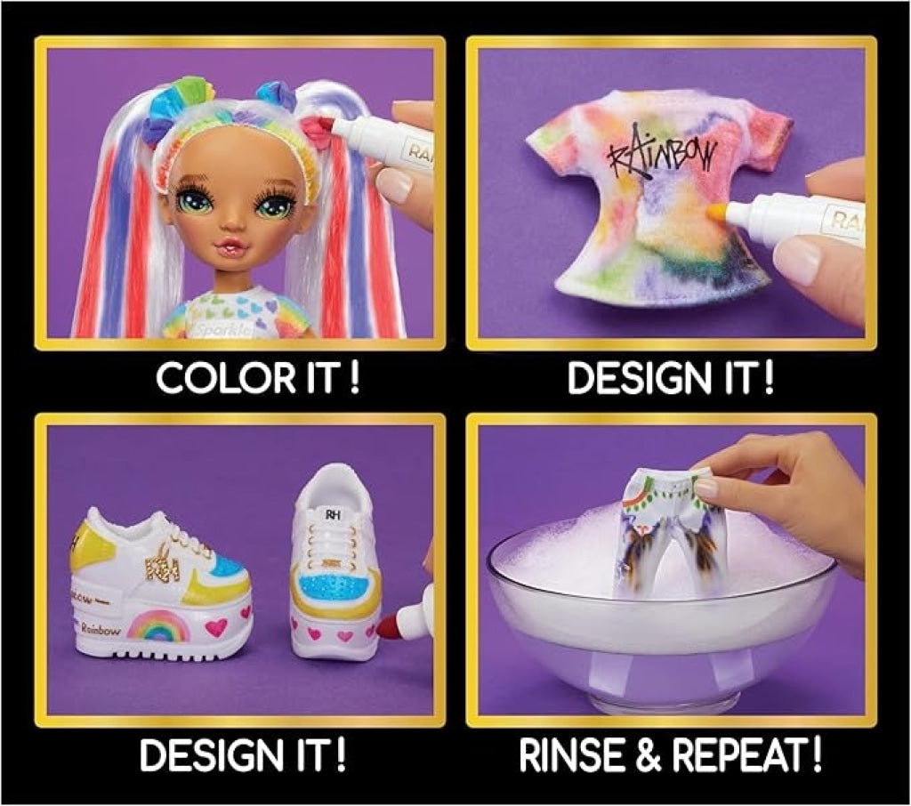 Rainbow High Color & Create - Green Eyes Straight Hair