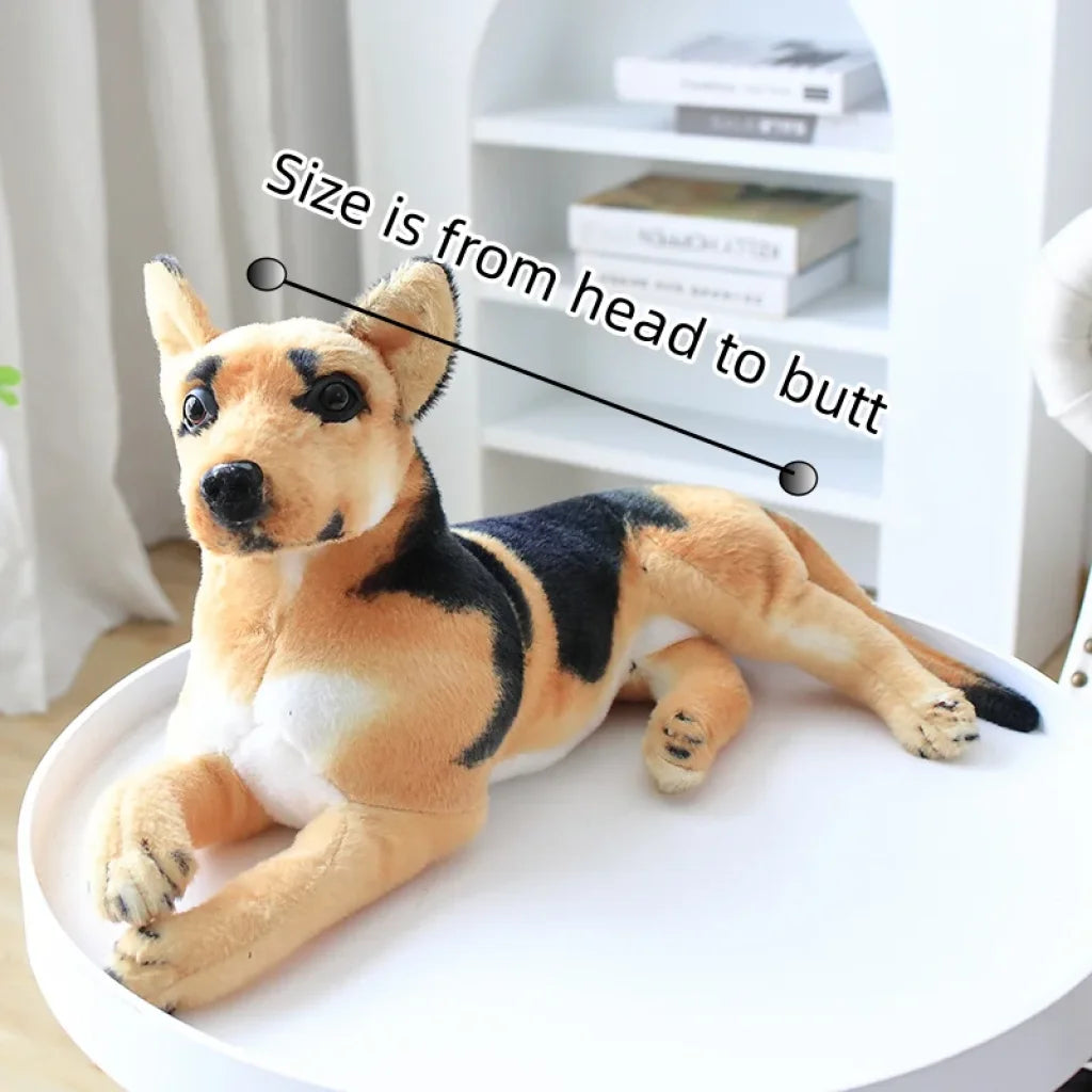 Realistic Stuffed Animals Pet Wolfhound Lying / About 25-30Cm