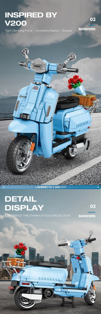 Reobrix Retro Scooter (Blue) 11037 - Reobrix