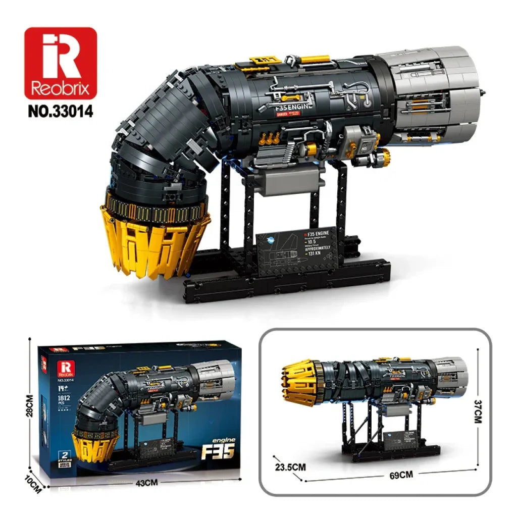Reobrix Turbofan Engine Building Blocks 1812PCS - With Box