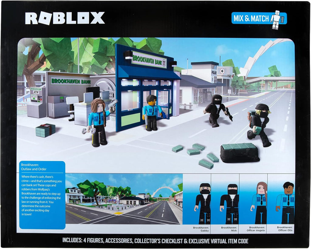 Roblox Action Collection - Brookhaven: Outlaw And Order Deluxe Playset