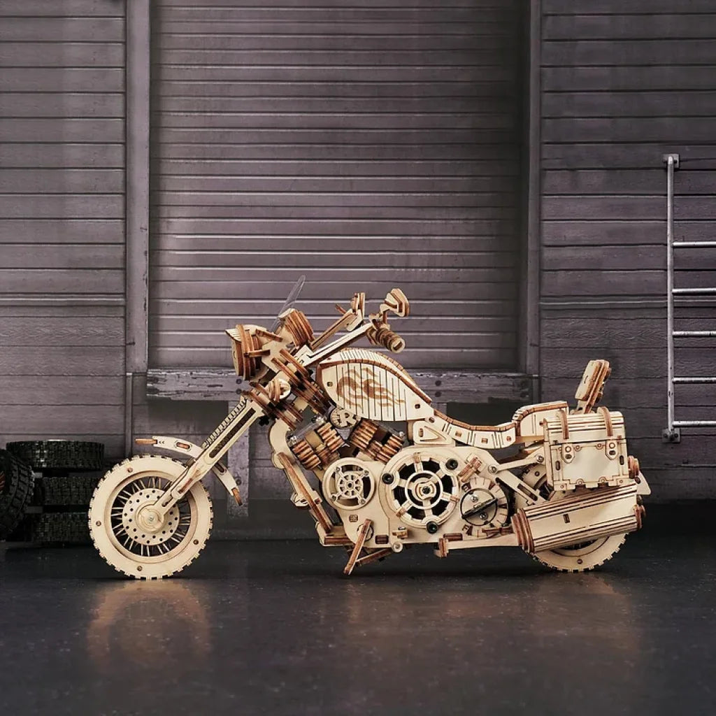 Robotime Rokr Cruiser Motorcycle Lk504 3D Wooden Puzzle Dropship