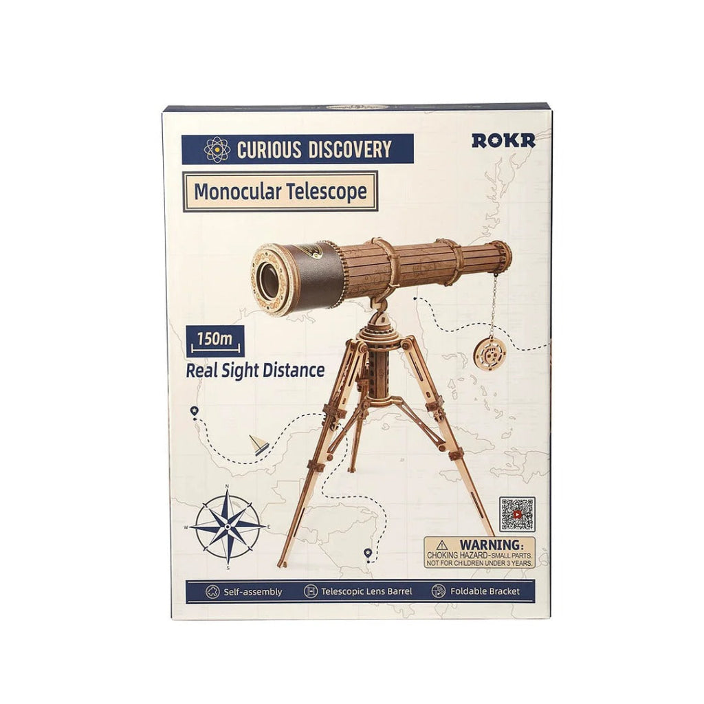 Robotime Rokr Monocular Telescope 3D Wooden Puzzle St004 Dropship