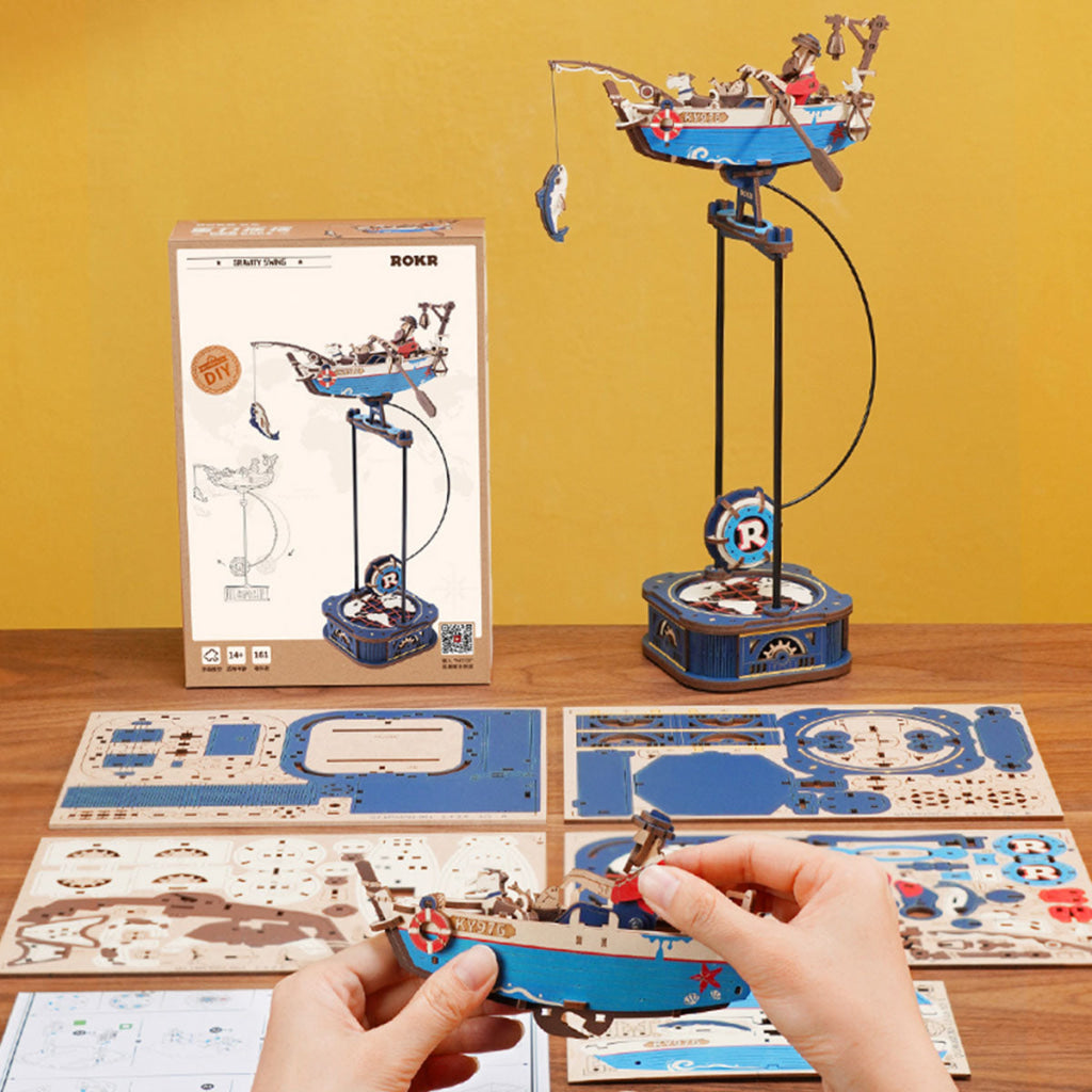 Robotime ROKR Ocean Fisher DIY Pendulum Toy 3D Puzzle MCD02 Dropship