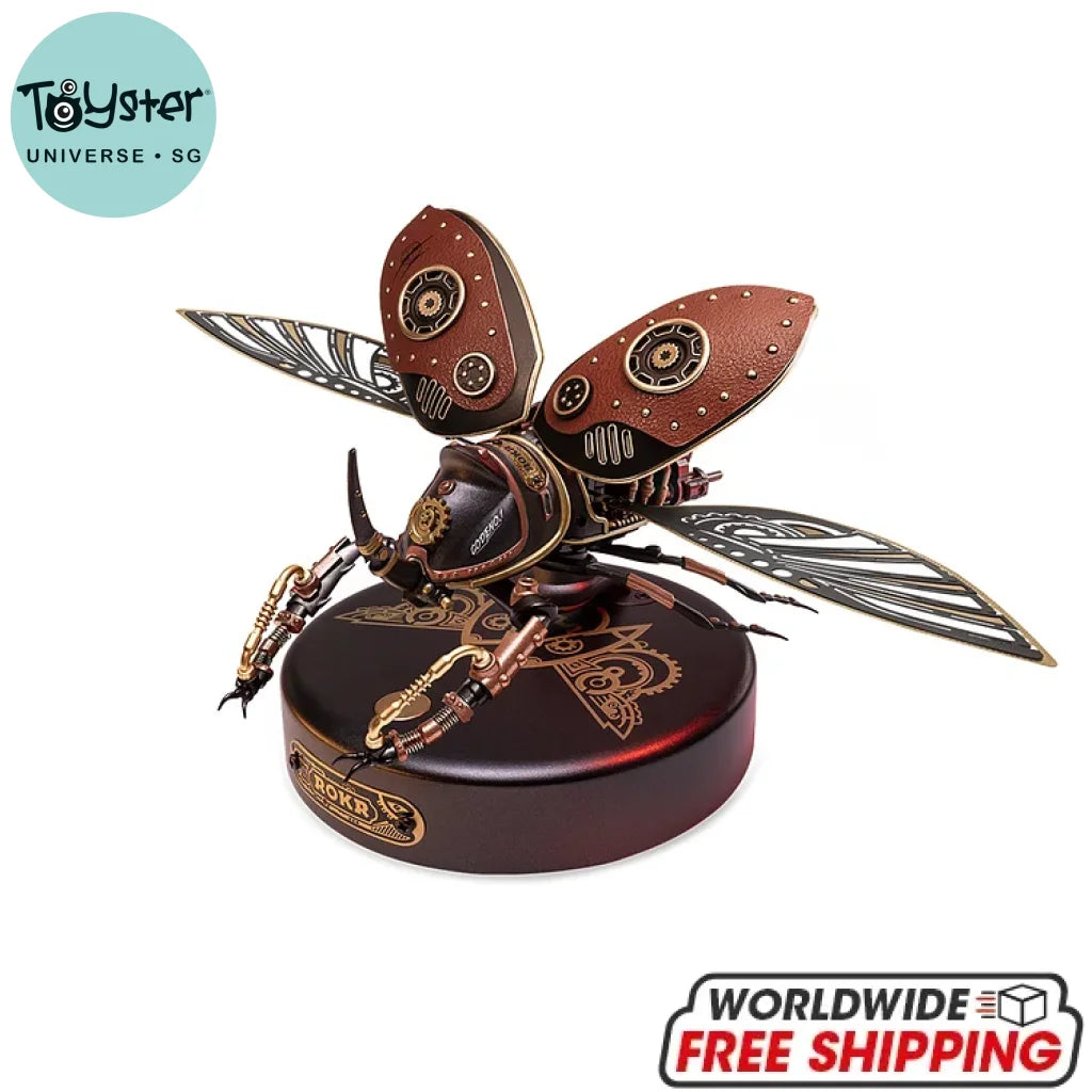Robotime Rokr Rhinoceros Beetle Model Diy 3D Puzzle Mi01 Dropship