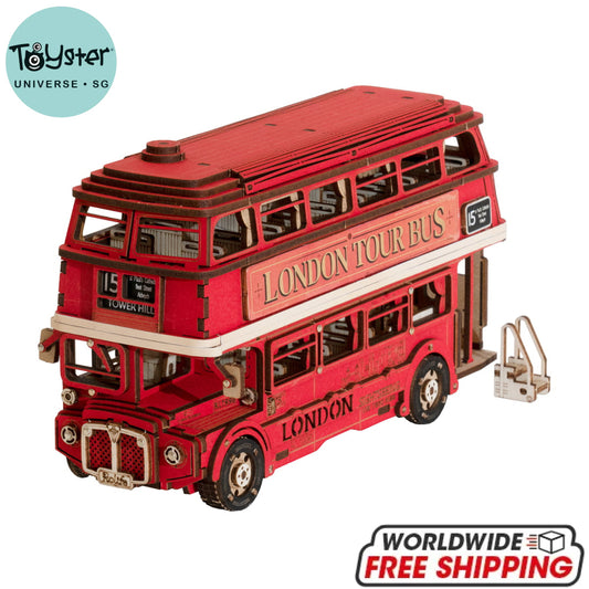 Robotime ROKR Rolife London Tour Bus 3D Wooden Puzzle TGM02 Dropship