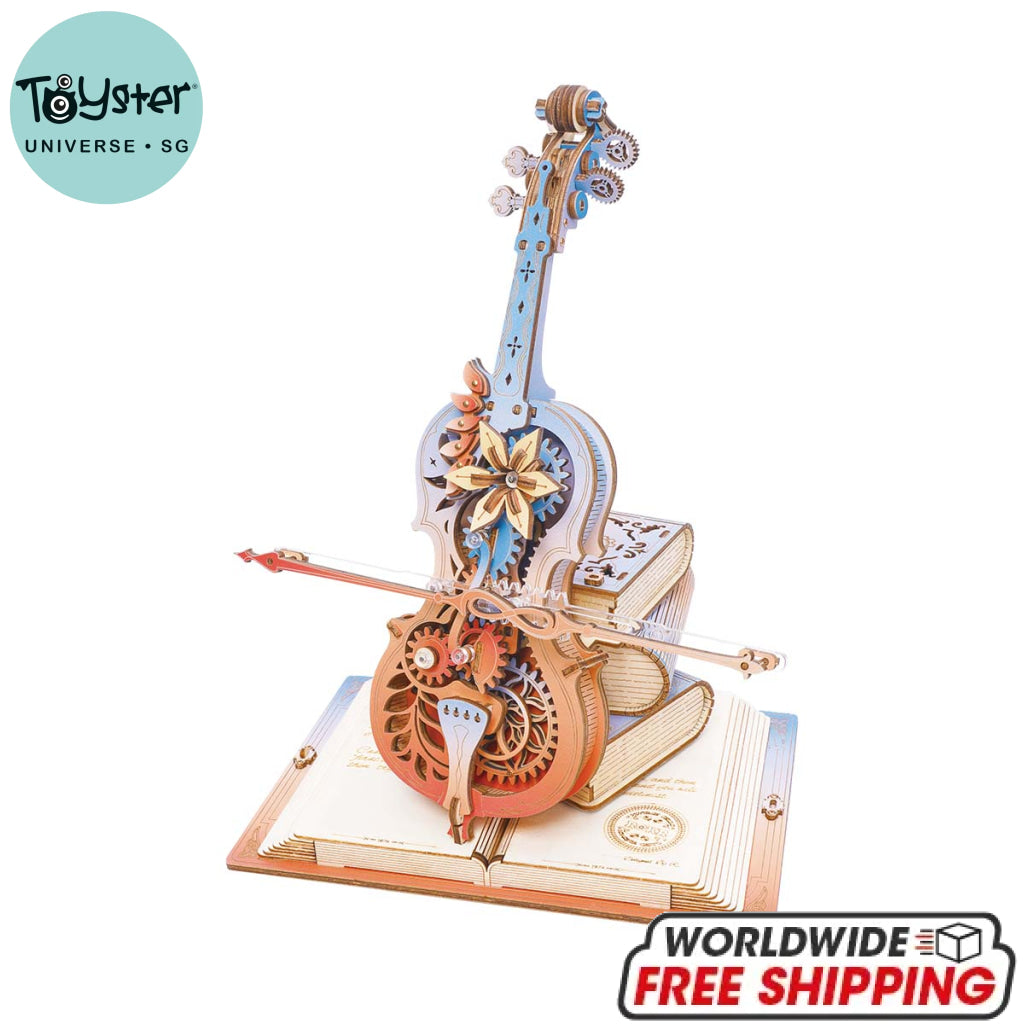 Robotime ROKR Symphony of Gorgeous Dreams Mechanical Music Box 3D Wooden Puzzle AMK63M Dropship