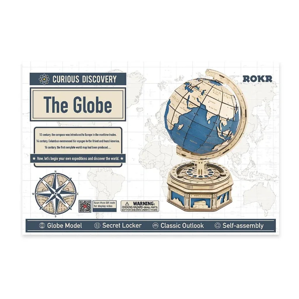 Robotime Rokr The Globe Model 3D Wooden Puzzle St002 Dropship