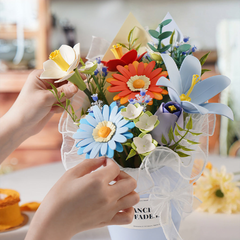 Robotime ROKR Twilight Sky Bouquet DIY Flower 3D Puzzle AF03J - Dropship