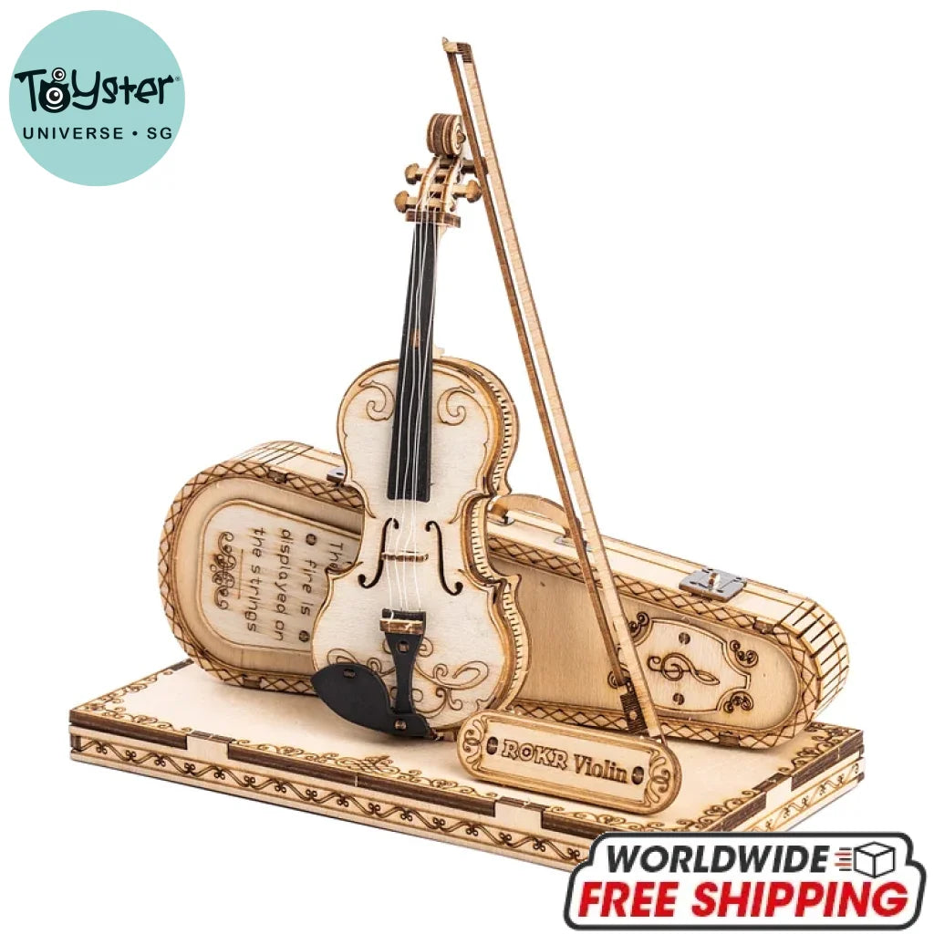 Robotime Rokr Violin Capriccio Model 3D Wooden Puzzle Tg604K Dropship